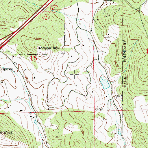 Topographic Map of Spring Ranch, CO