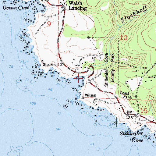 Topographic Map of Stockhoff Creek, CA