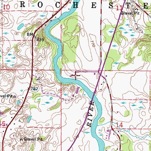 Topographic Map of Western Racine Wastewater Treatment Plant, WI