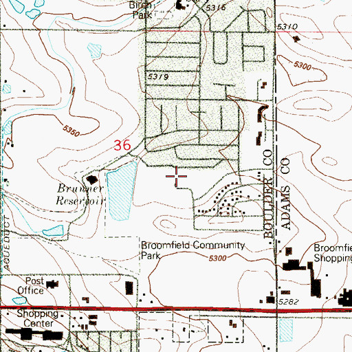 Topographic Map of Highland Park, CO
