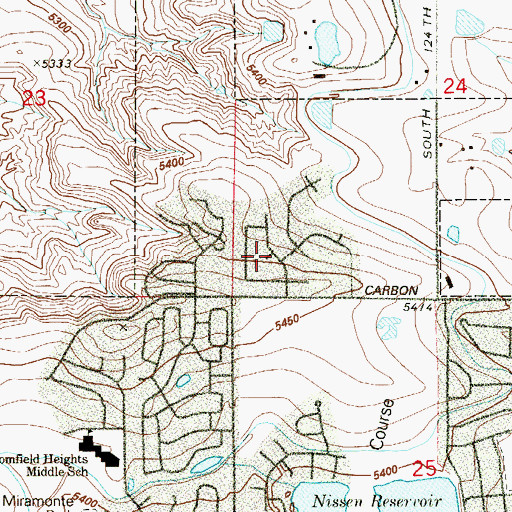 Topographic Map of Country Estates, CO