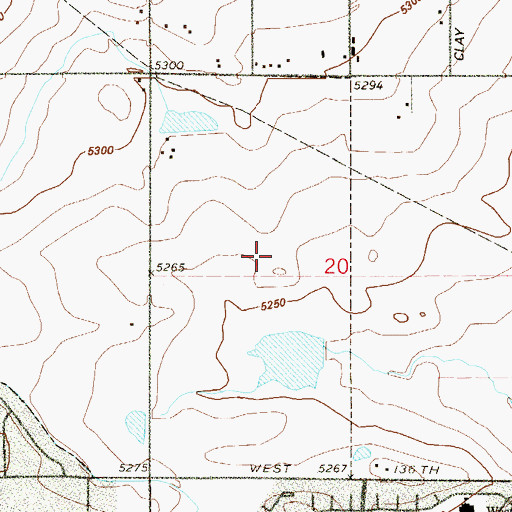 Topographic Map of The Broadlands, CO