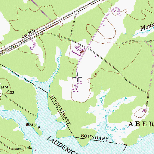 Topographic Map of Nike Site BA-18C (historical), MD