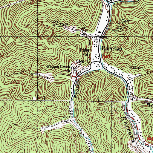 Topographic Map of Black Cow Hollow, KY