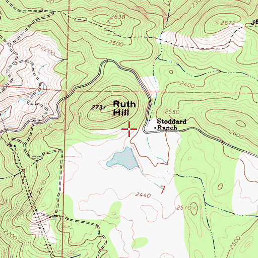 Topographic Map of Stoddard Ranch, CA