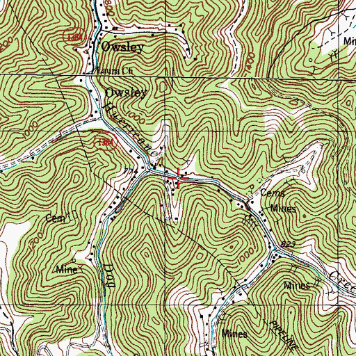 Topographic Map of Boyd Hollow, KY