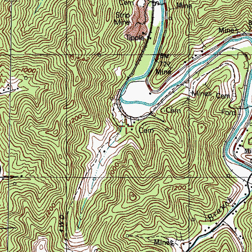 Topographic Map of Coal Hollow, KY
