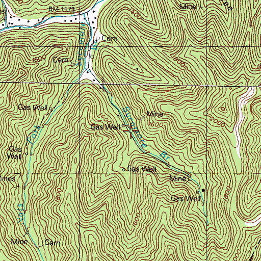 Topographic Map of Joel Branch, KY