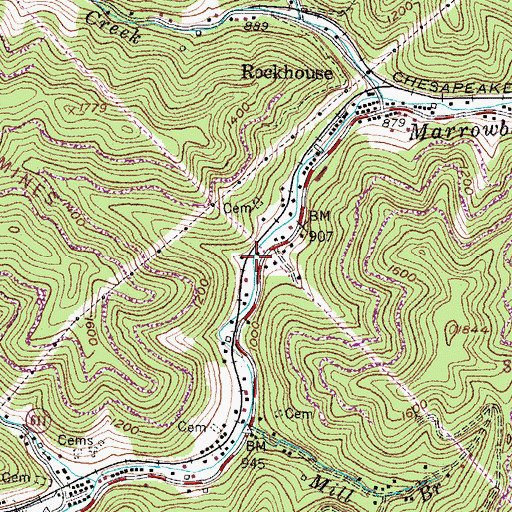 Topographic Map of Johnson Fork, KY