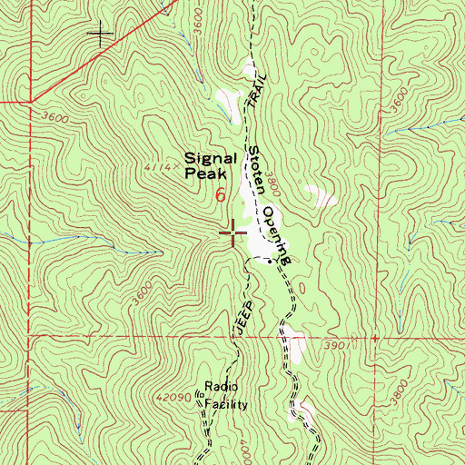 Topographic Map of Stoten Opening, CA