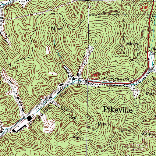 Topographic Map of Mays Hollow, KY