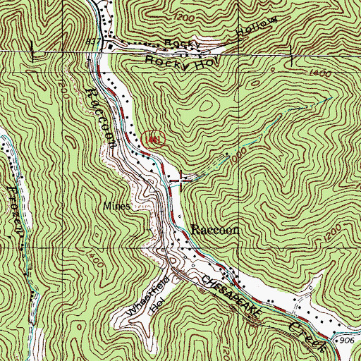 Topographic Map of McCoy Hollow, KY