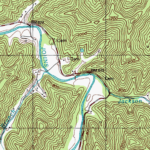 Topographic Map of Miles Hunt Branch, KY