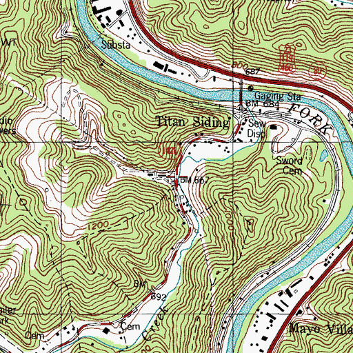 Topographic Map of Rich Hollow, KY