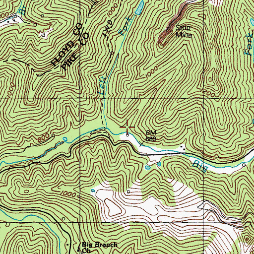 Topographic Map of Tool Box Hollow, KY