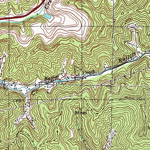 Topographic Map of Woodlands Acres, KY