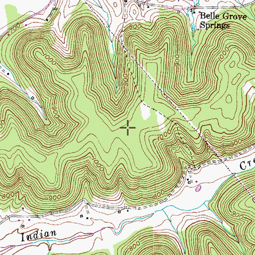 Topographic Map of Bishop Mountain, KY