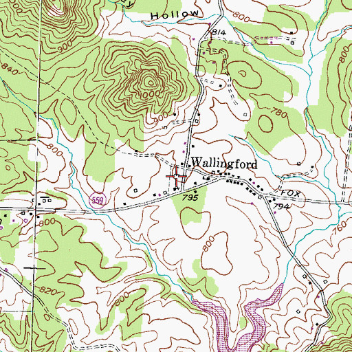 Topographic Map of Carpentersville (historical), KY