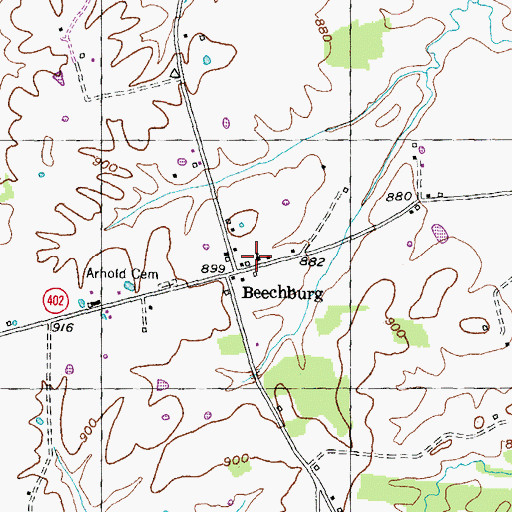 Topographic Map of Church of Christ in Union, KY