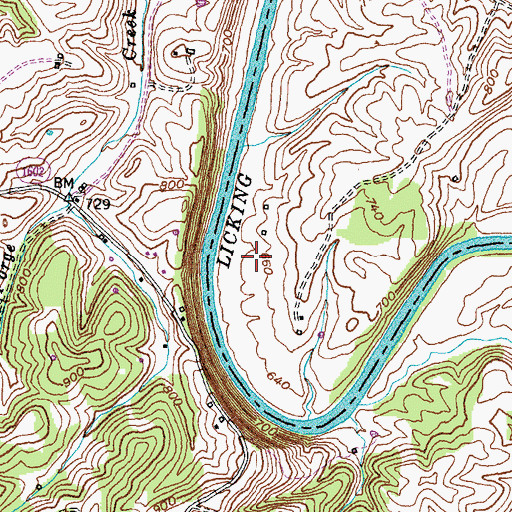 Topographic Map of Days Mill, KY