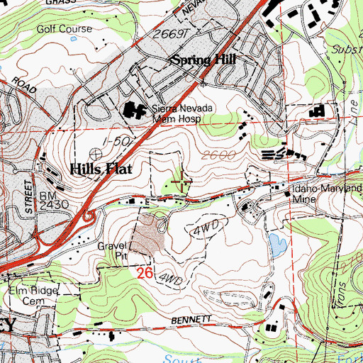 Topographic Map of Stone Ditch, CA