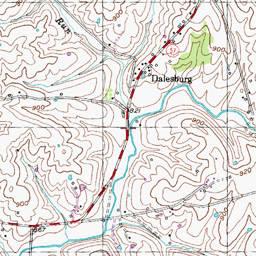 Topographic Map of DeBolle School (historical), KY