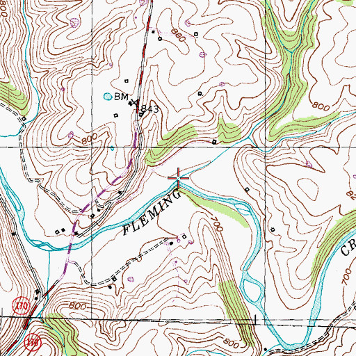 Topographic Map of Doty Branch, KY