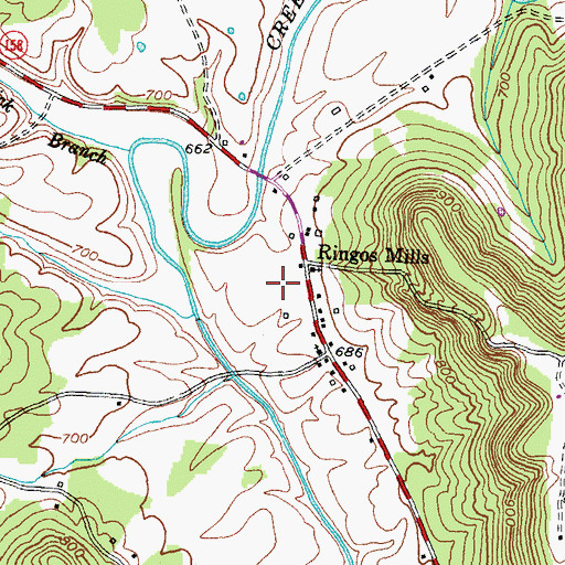 Topographic Map of Farmville Church, KY