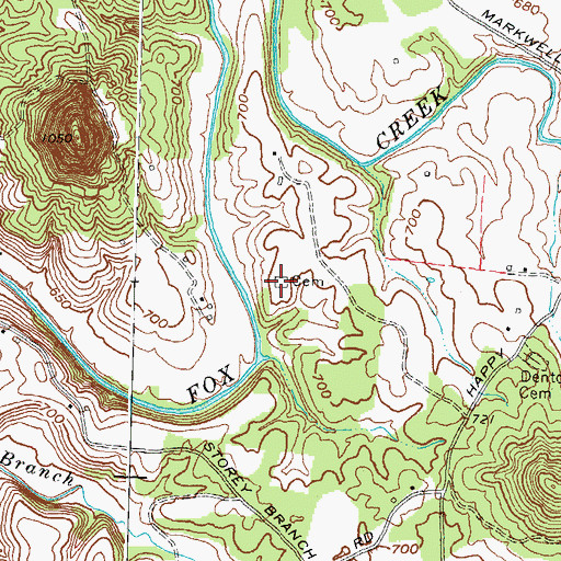Topographic Map of Filson Cemetery, KY
