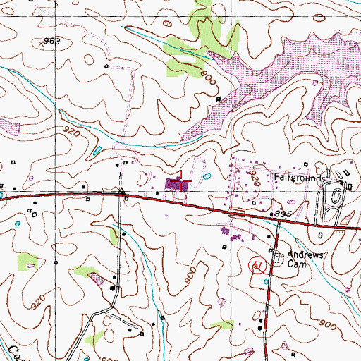 Topographic Map of Fleming County High School, KY