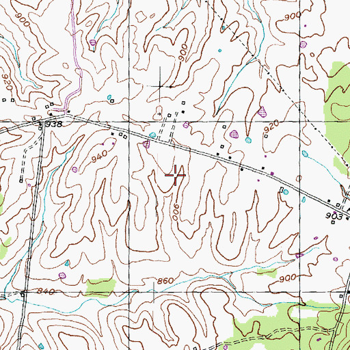 Topographic Map of Fox Mountain, KY