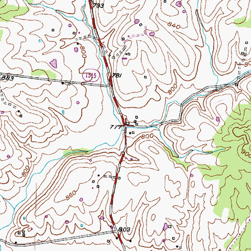 Topographic Map of Graham Trestle Bridge, KY