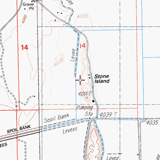 Topographic Map of Stone Island, CA
