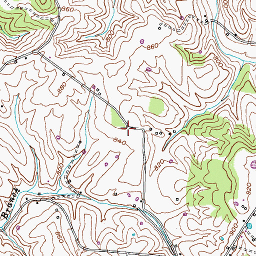 Topographic Map of Hillsboro Methodist Church, KY