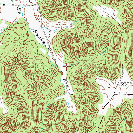 Topographic Map of Kissick Hollow, KY