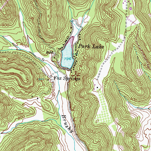 Topographic Map of Park Lake Resort (historical), KY