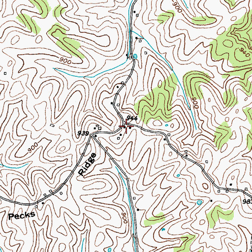 Topographic Map of Pecks Ridge School (historical), KY