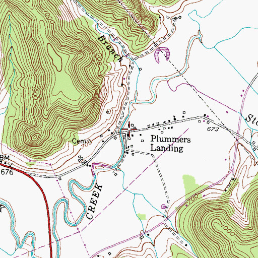Topographic Map of Plummers Landing Post Office (historical), KY