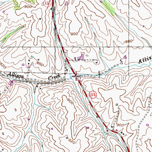 Topographic Map of Samuels Trestle Bridge, KY