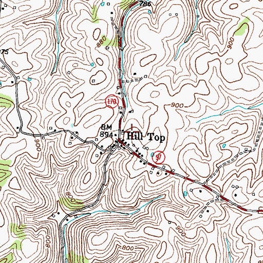 Topographic Map of School Number Twenty (historical), KY