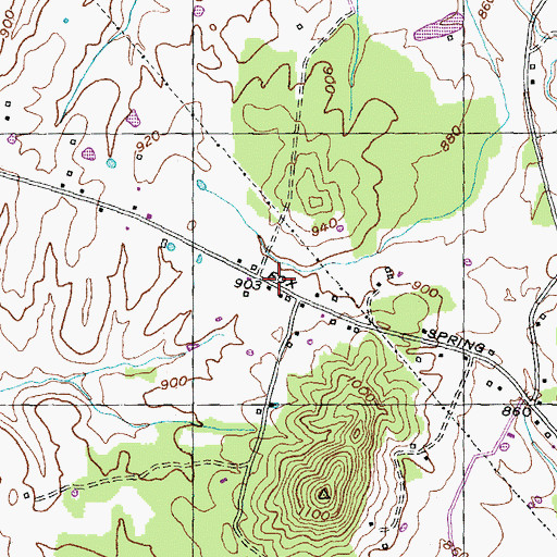 Topographic Map of Secrest Crossing, KY