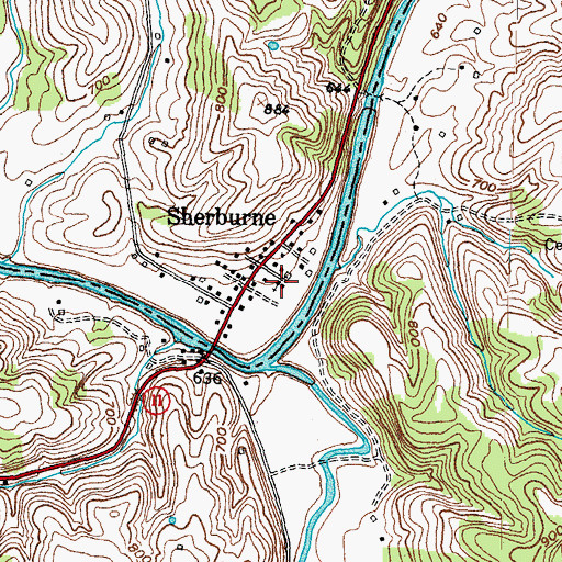 Topographic Map of Sherburne School (historical), KY