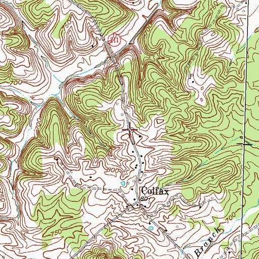 Topographic Map of Spring Hill School (historical), KY