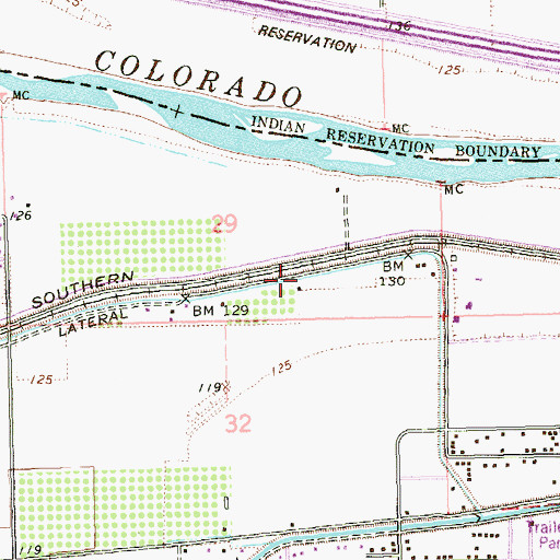 Topographic Map of Luding Siding, AZ