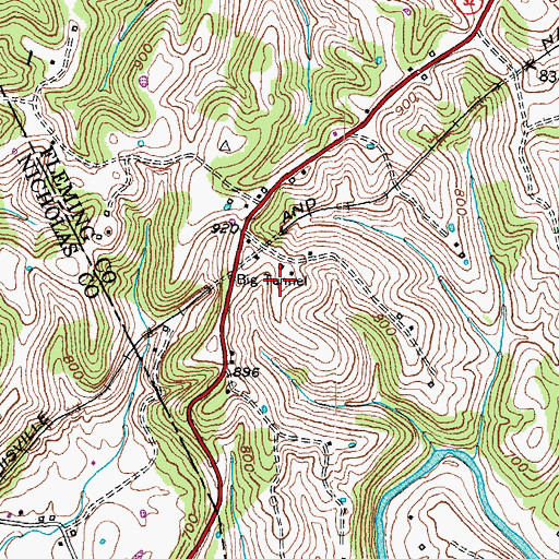 Topographic Map of Tunnel Hill, KY
