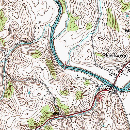 Topographic Map of Two Mile Run, KY