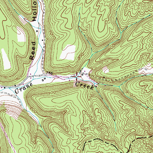 Topographic Map of Wildcat Branch, KY