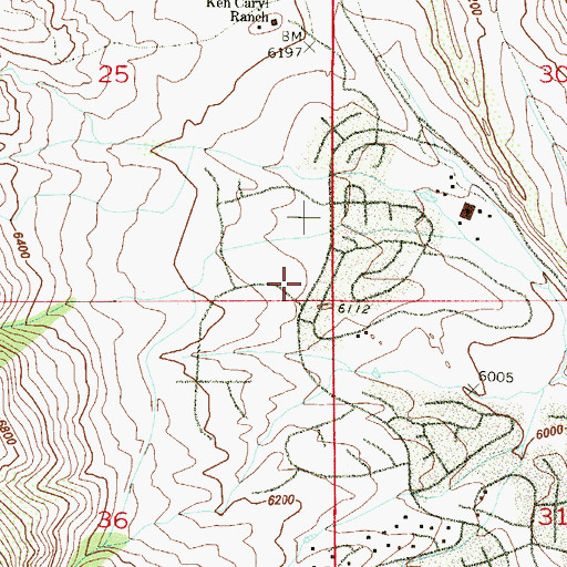 Topographic Map of Valley Park, CO