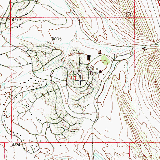 Topographic Map of Heirloom Park, CO