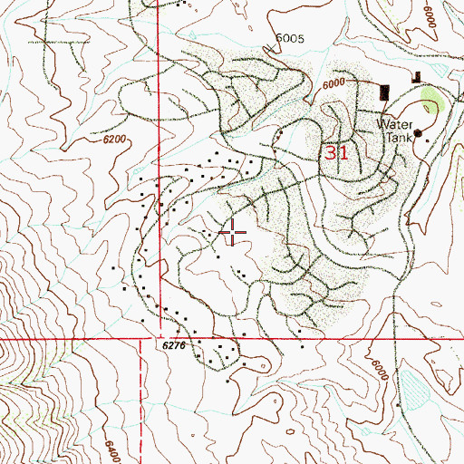 Topographic Map of Bradford Primary School, CO